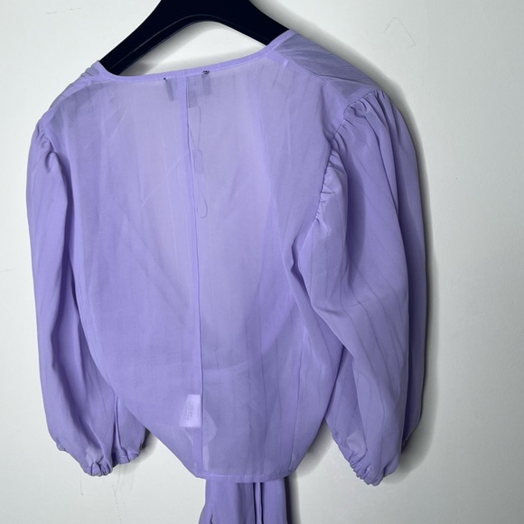 Revolve - Bardot Isabella Wrap Top Lilac - XS - Picture 7 of 7